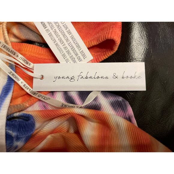 Youthful Fabulous & Broke Tie-Dye Midi Dress - One Shoulder Iggy, Medium, New - Picture 2 of 6